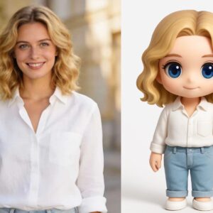 Custom 3D printed portrait model (6 cm)