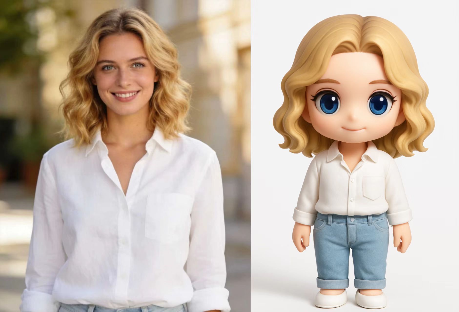 Custom 3D printed portrait model (6 cm)